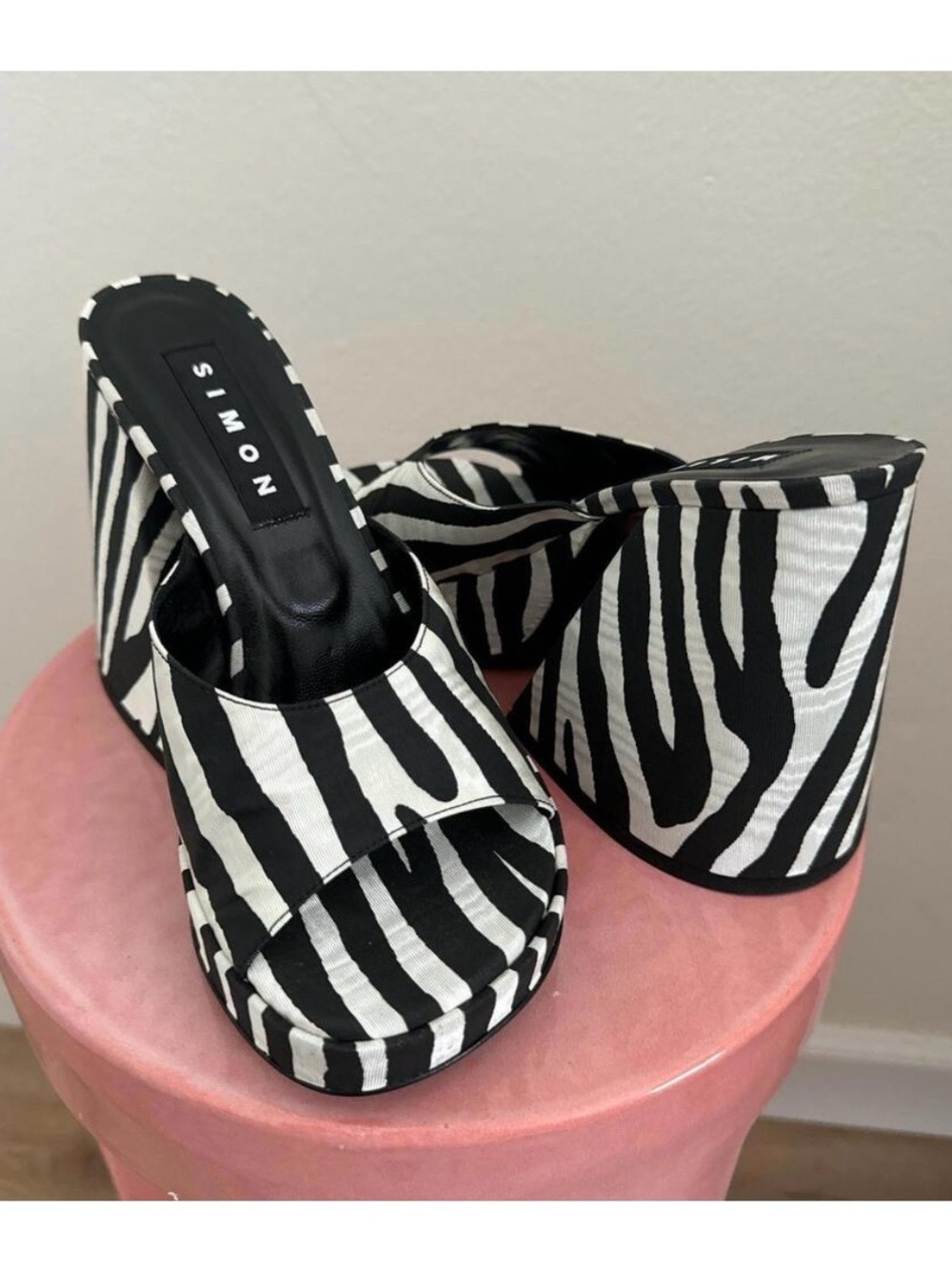 Simon Miller Slice Zebra Platform Mule | Size 5.5 | Worn Once Indoors